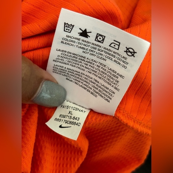 Nike Golf Tour Performance Dri Fit Orange XL - Picture 7 of 8